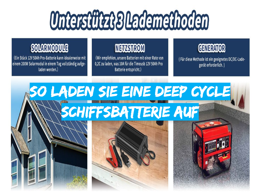 So laden Sie eine Deep Cycle Schiffsbatterie auf