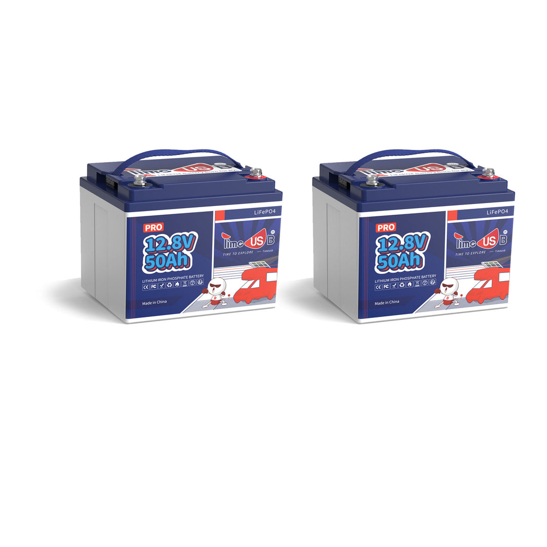 Timeusb LiFePO4 50Ah Pro Lithium Batterie 12V