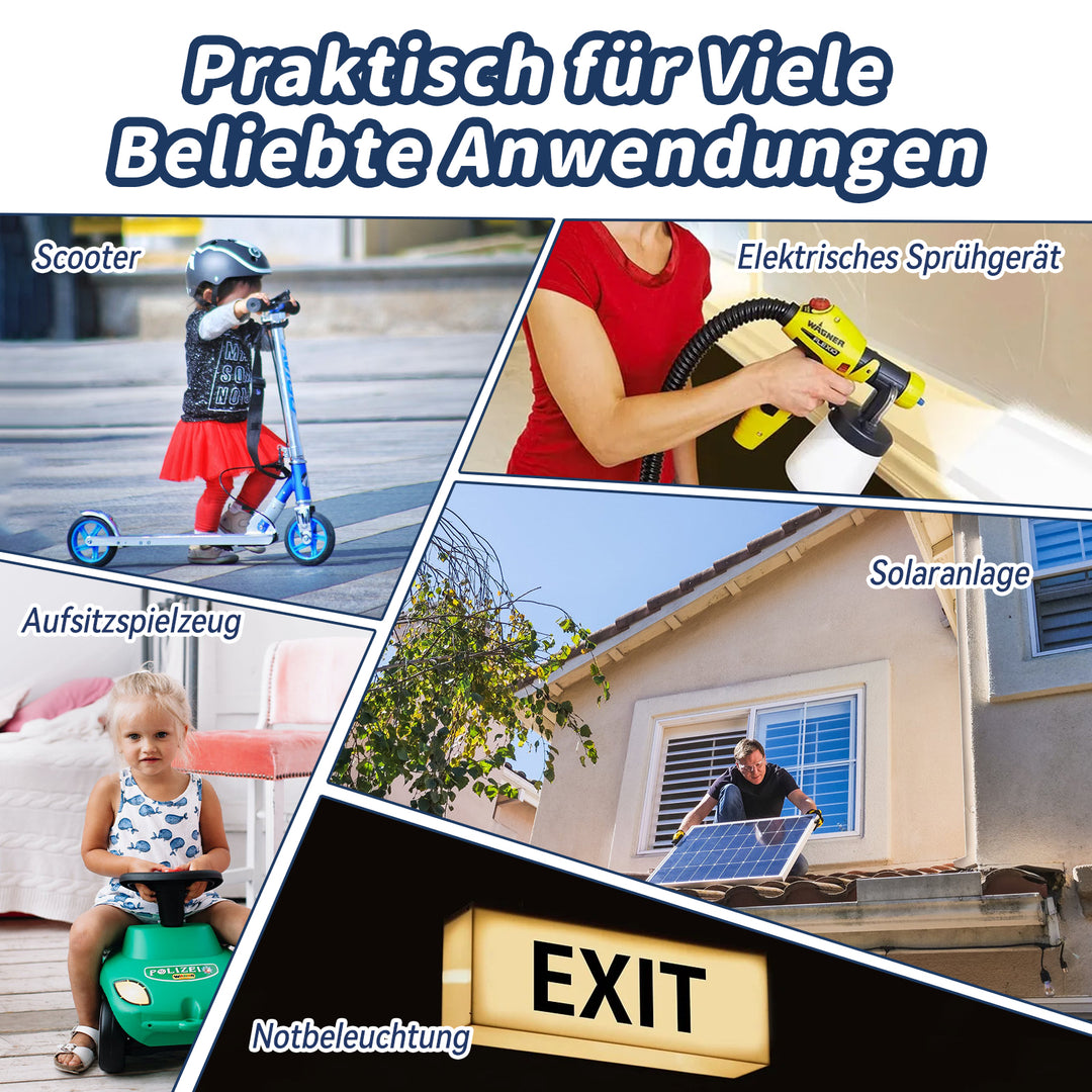 Viele Anwendungen mit Timeusb Batterie 12V 6Ah