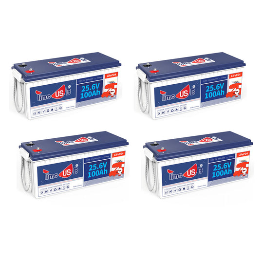 4 Stück Timeusb Lithium Batterie 100Ah 24V LiFePO4