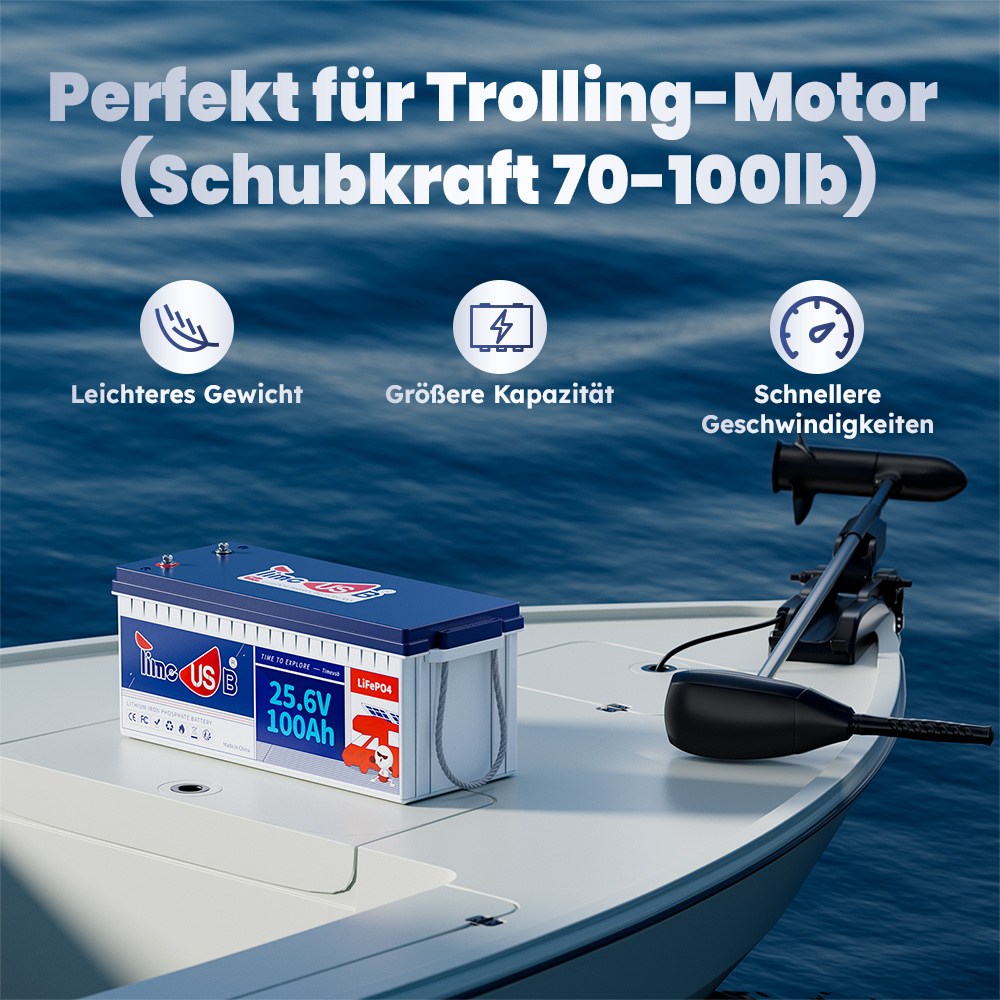 24V 100Ah Batterie geeignet für Trolling-Motor
