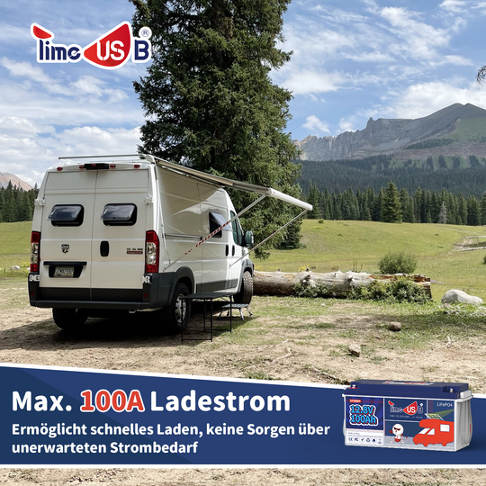 Gebraucht - Wie neu - Timeusb LiFePO4 100Ah Sturdy 12V Batterie, Kapazität 110Ah