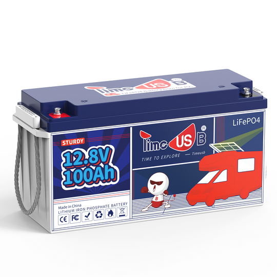 Gebraucht - Wie neu - Timeusb LiFePO4 100Ah Sturdy 12V Batterie, Kapazität 110Ah