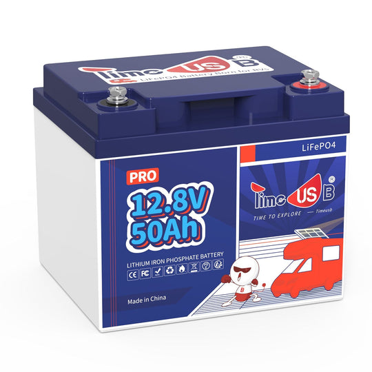 Gebraucht - Wie neu - Timeusb LiFePO4 50Ah Pro Lithium Batterie 12V