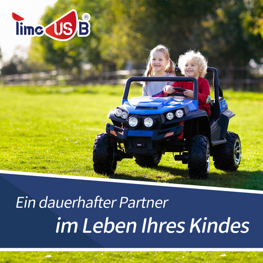 Kinderautos mit 12 Volt Batterie 6Ah Timeusb antreiben