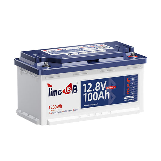 Timeusb 12V 100Ah H190 Smart Batterie mit Bluetooth und Tieftemperaturschutz