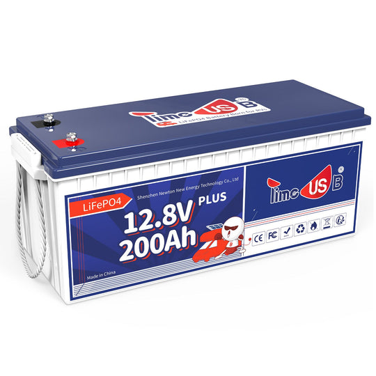 Wolny od podatku akumulator Timeusb LiFePO4 200Ah Plus 12V | 2,56 kWh i 200 A BMS