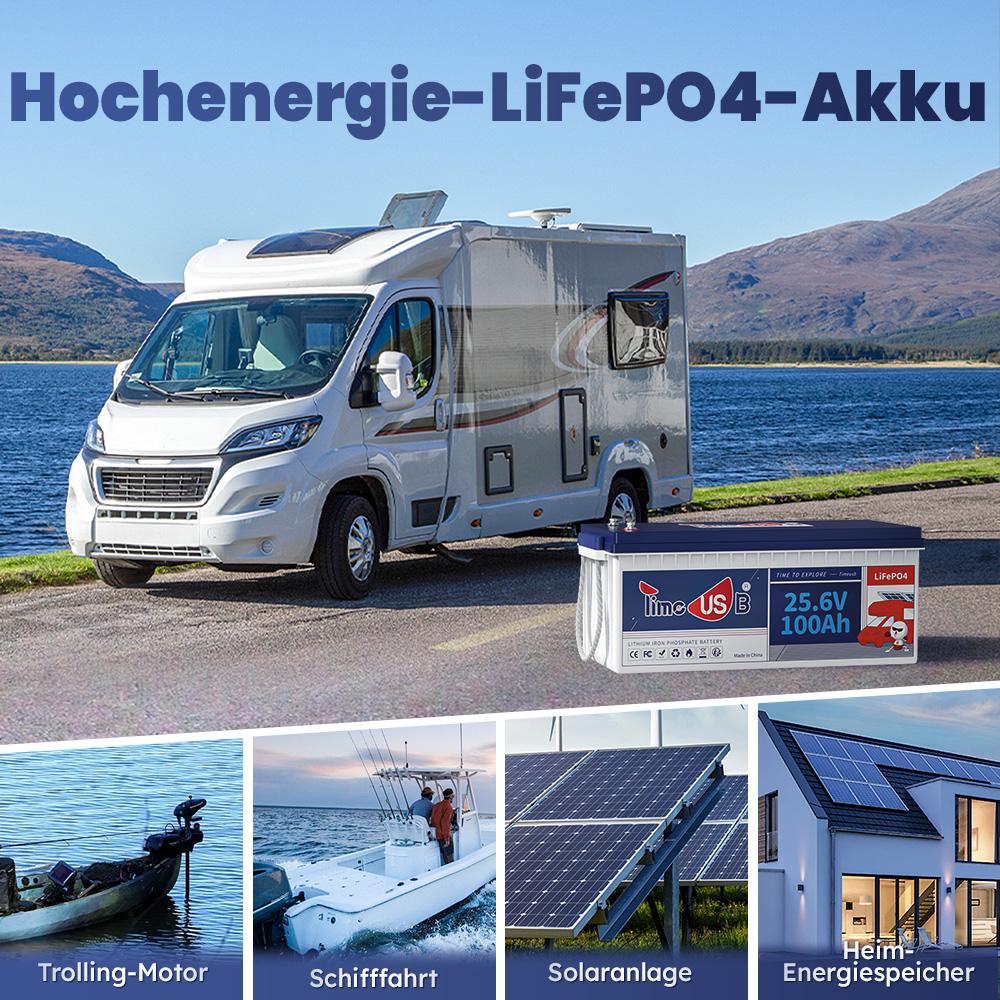 24V 100Ah LiFePO4-Akku für verschiedene Szenarien