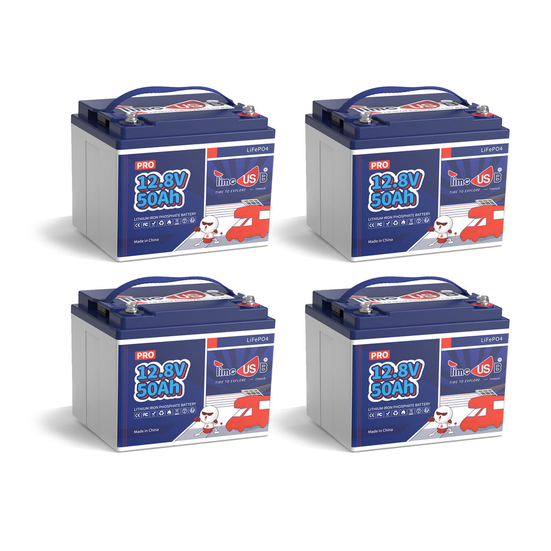 Hors taxe - Batterie Lithium Timeusb LiFePO4 50Ah Pro 12V