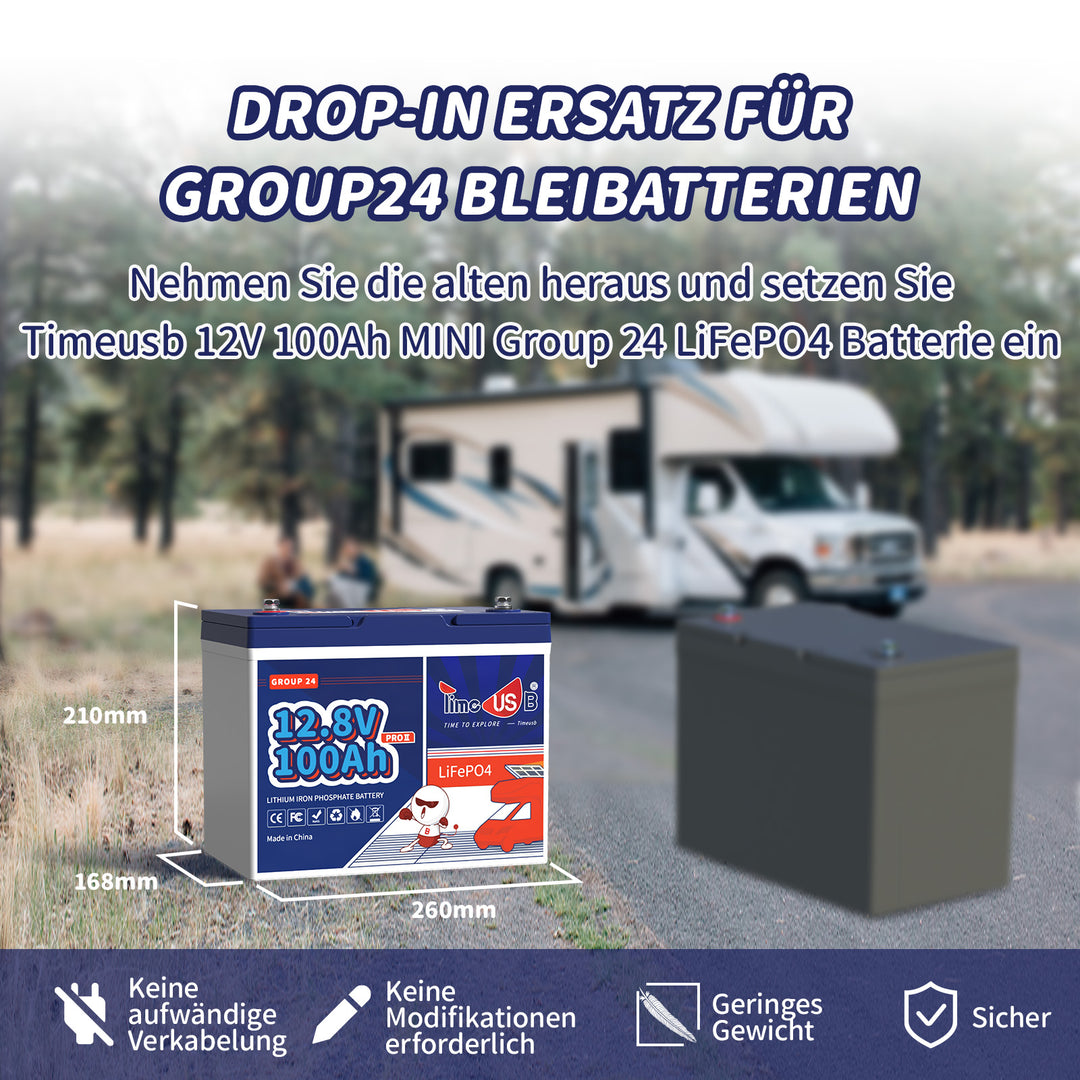 Drop-in Ersatz für Group24 Bleibatterien