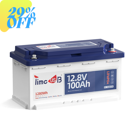 Belastingvrij - TimeUSB LifePo4 12V 100Ah H190 UNTERSITZ Batterij