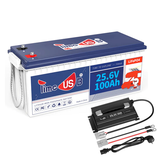 Timeusb Lithium Batterie 100Ah 24V LiFePO4