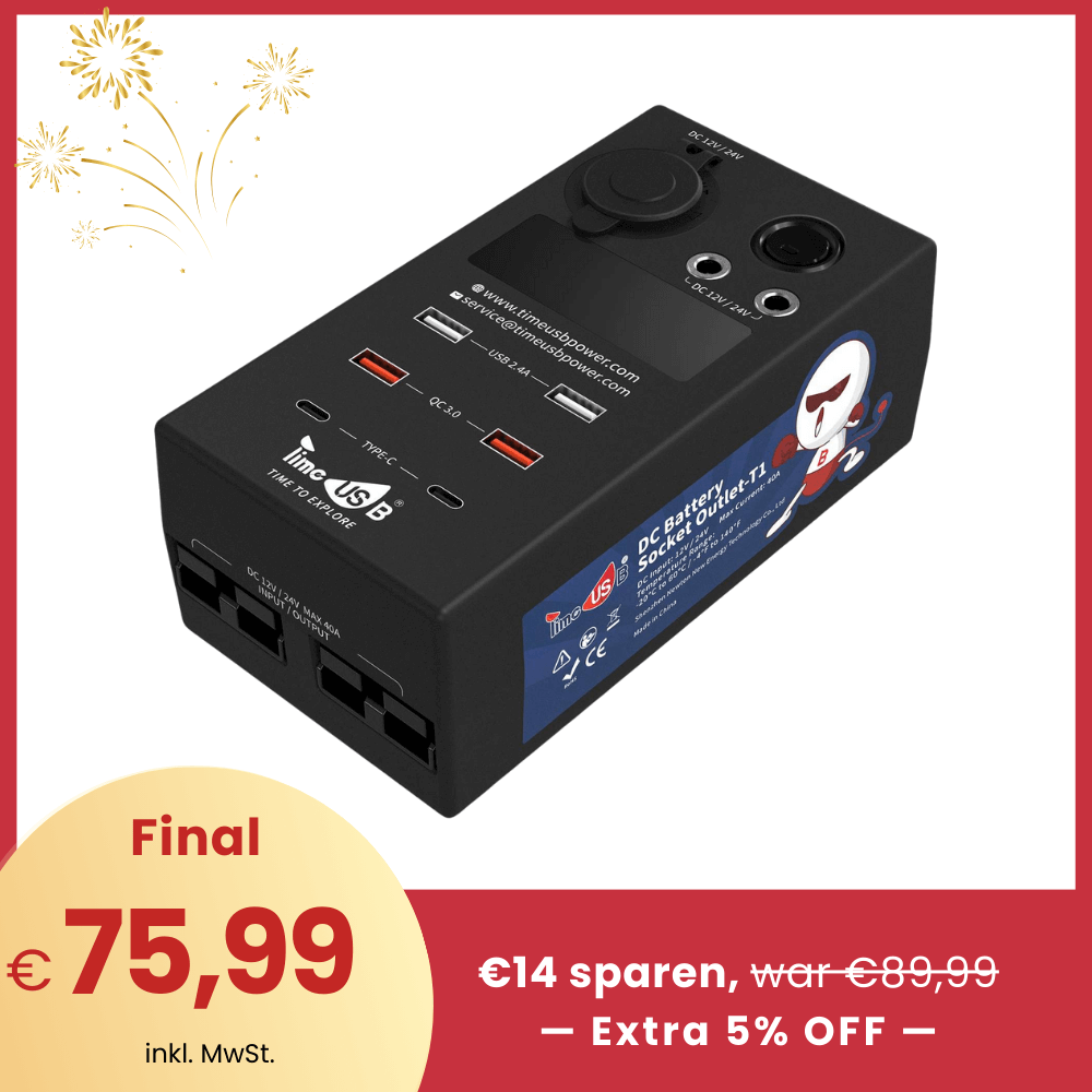 【🎅 Oferta świąteczna】 Listwa zasilająca Timeusb 9 w 1 12 V/24 V z szybkim ładowaniem QC 3.0