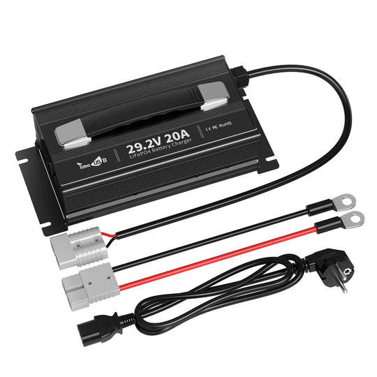 Timeusb LiFePO4 charger 29.2V 20A for 24 volt battery