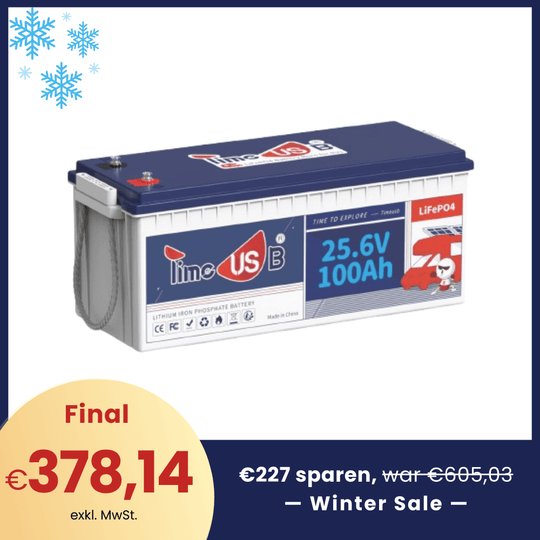 【❄Winter Sale, Tax free】- Timeusb Lithium Batterie 100Ah 24V LiFePO4