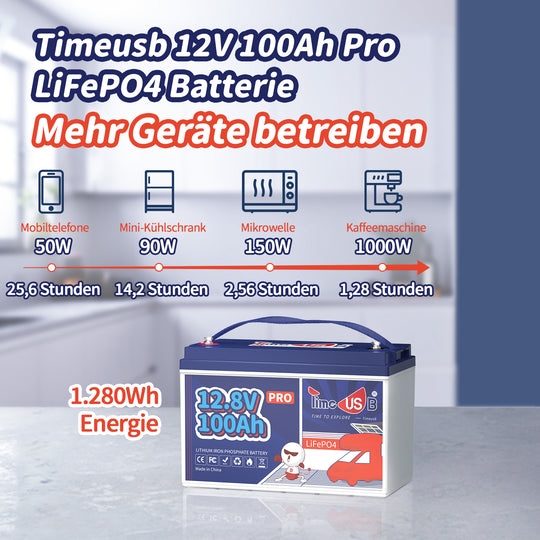 Viele Anwendungen mit Timeusb LiFePO4 100Ah 12V Batterie Pro (1)